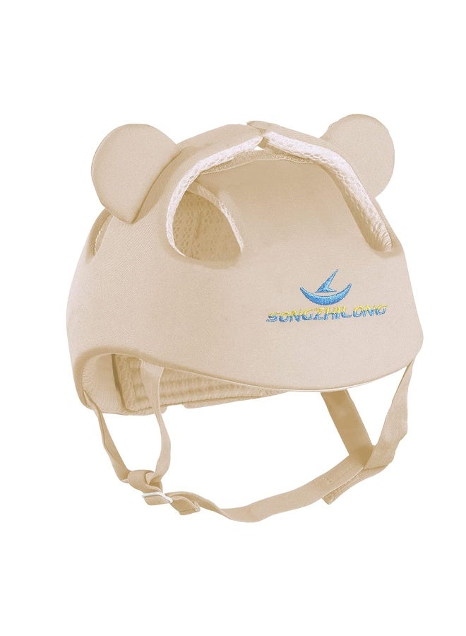 Ocanoiy Baby Infant Toddler Helmet Safety Headguard Head Protective Cushion Cute Children Adjustable Safety Helmet Hat Harnesses Cap Kid Child Crawl Walk Playing (Beige) - Image 3