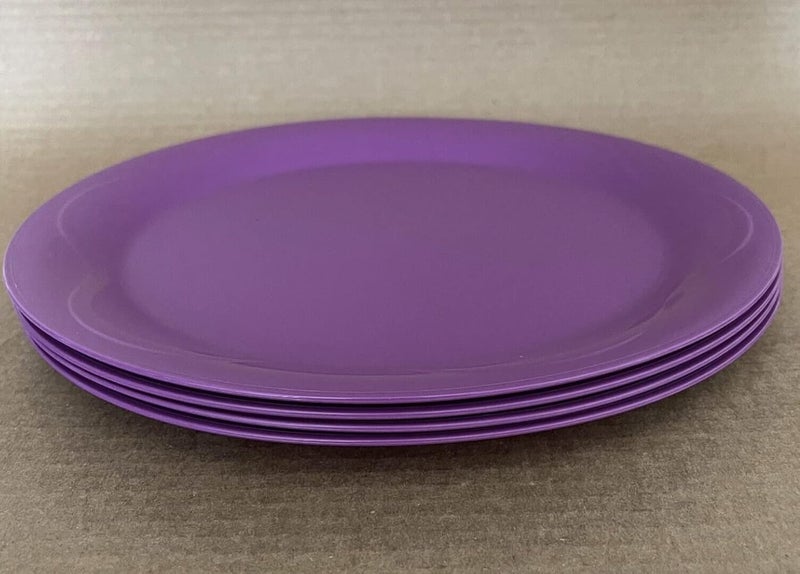 Tupperware Set of 4 Open House Plates Floresta 11 Purple - Image 2