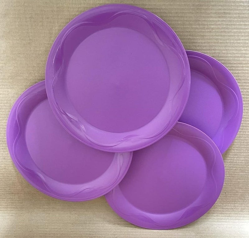 Tupperware Set of 4 Open House Plates Floresta 11 Purple - Image 1