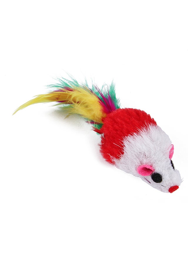 إسكدنيا طقم ألعاب محشوة على شكل فأر للحيوانات الأليفة مُكون من 20 قطعة متعدد الألوان 34x32x8سم - Image 4