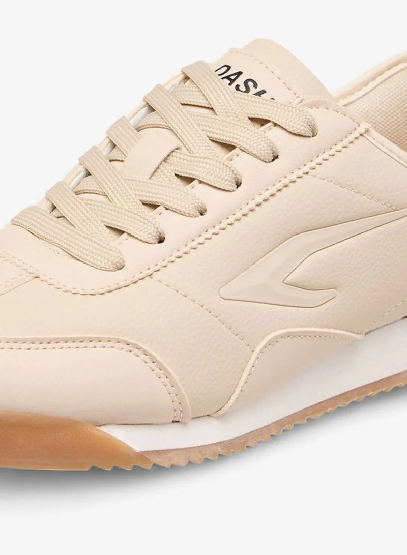Dash BEIGE Women Panelled Sneakers with Lace-Up Closure for Women | Best Price UAE
