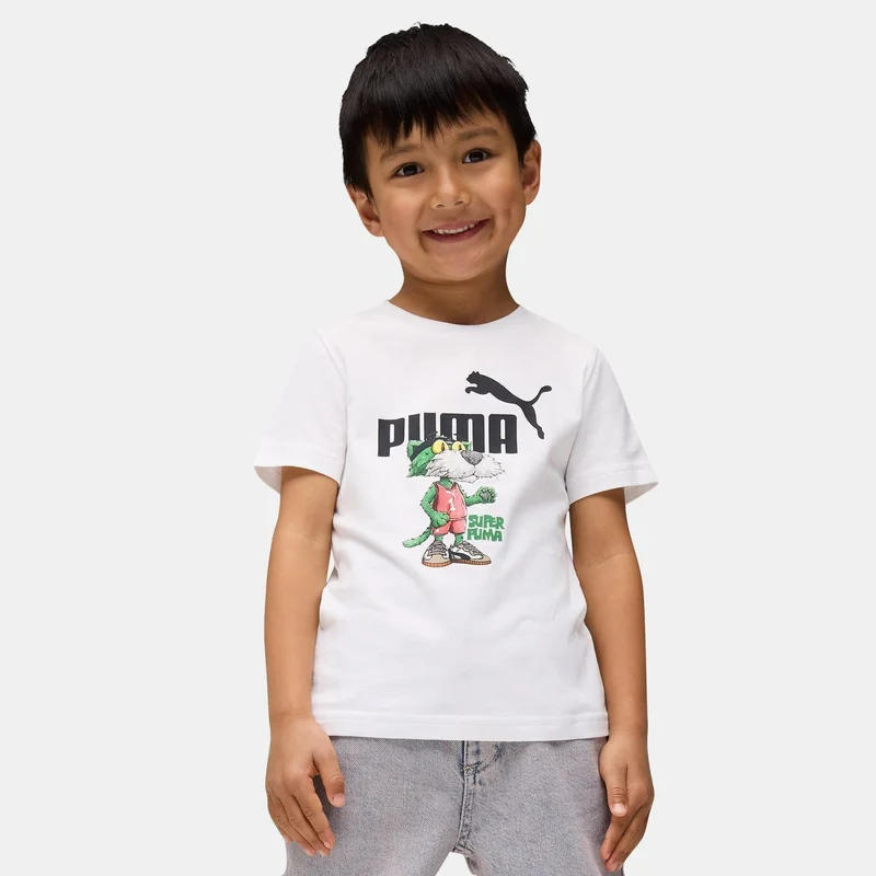 بوما تي شيرت سوبر مزين برسم للأطفال
