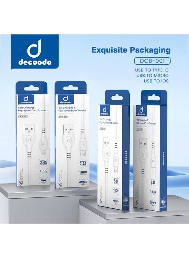 decoodo Decodo DCB-001-L 2.4A Multi-Port Fast Data Cable – USB to Lightning(1000mm) - Image 2