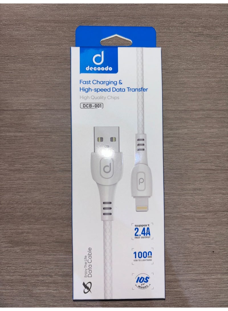 decoodo Decodo DCB-001-L 2.4A Multi-Port Fast Data Cable – USB to Lightning(1000mm) - Image 3
