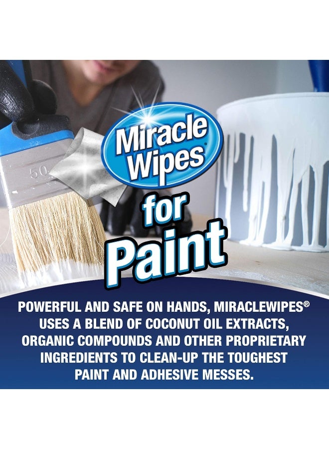 MiracleWipes for Paint Prep Cleanup Remove Tough Grime BuildUp Wet Paint Caulking Epoxy Colorant and more from Hands Surfaces Tools 60 Count - Image 5