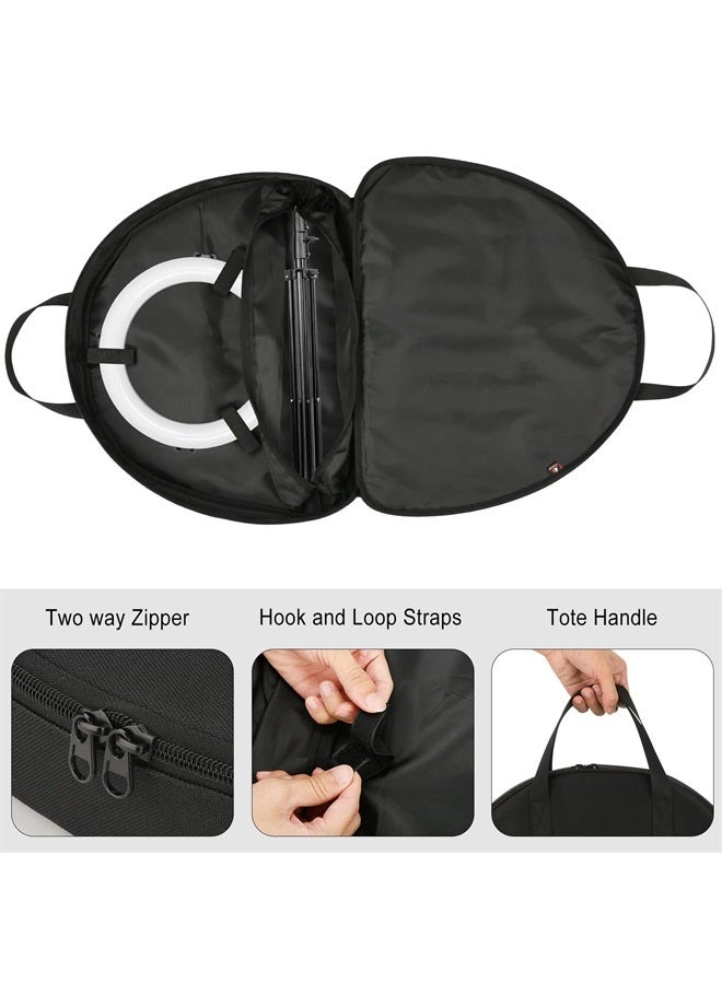 TXesign Ring Light Bag Carrying Case for 10" Selfie Ring Light and Tripod Stand Protective Case Selfie Ring Light Storage Bag for YouTube, TikTok, Self Portrait Shooting - Image 5