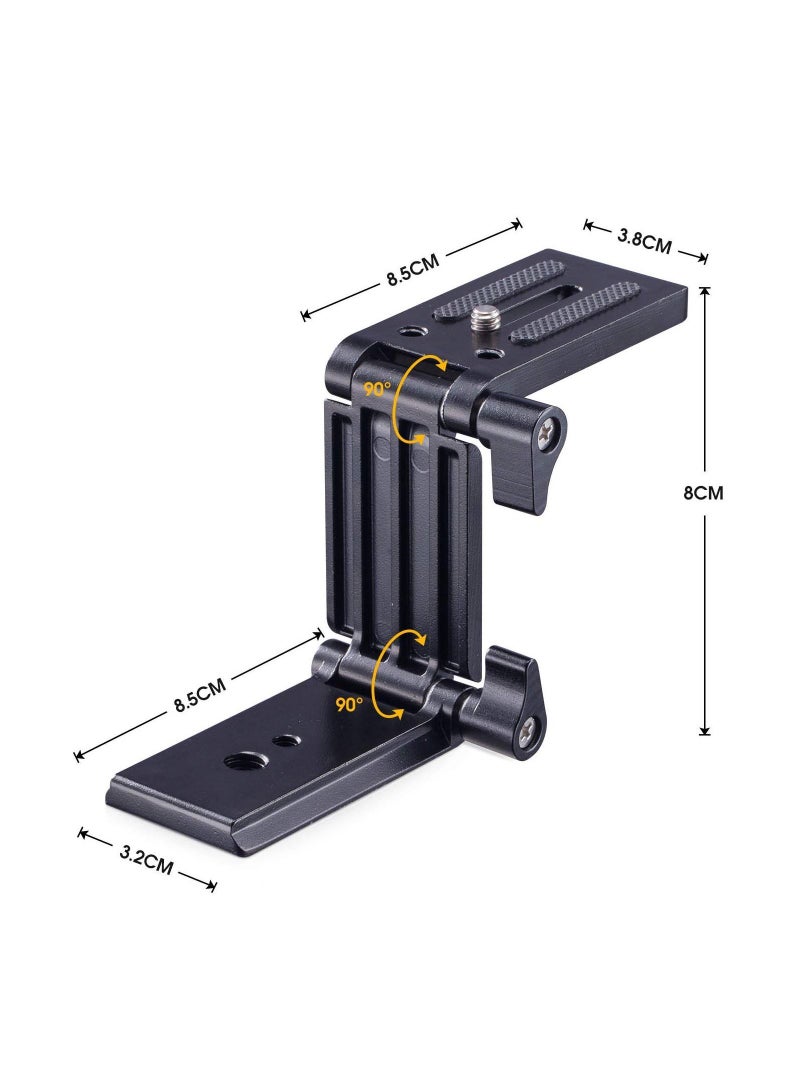 Universal Flex Tilt Head Z Mount Bracket, Tripod Quick Release Plate Mounting for Monopod Slider Rail Cage Rig Stabilizer Gimbal DSLR Camera Canon, Nikon, Sony, Panasonic  - Image 3