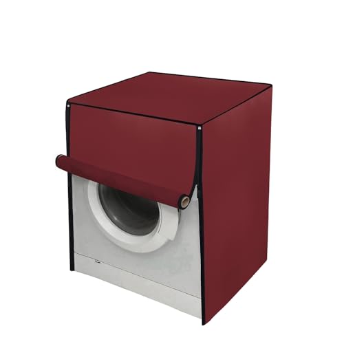 Star Weaves Polyester Waterproof Front Load Washing Machine Cover Compatible For Lg 8 Kg & 9 Kg Maroon - Image 1