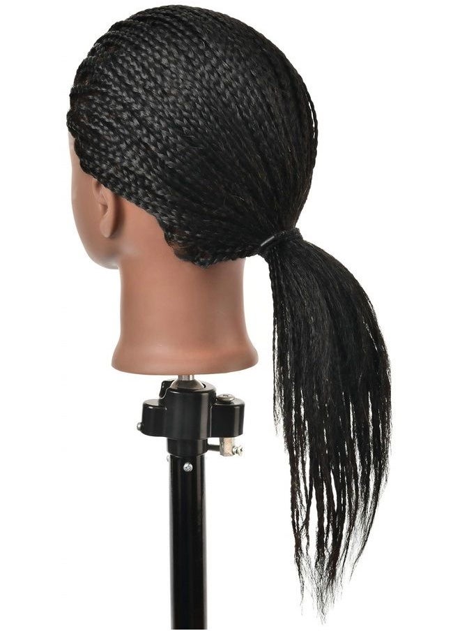 LHNHAIR - RIHANNAHAIR 100% Real Human Hair Mannequin Head with Stand Manikin Cosmetology Doll Training Head for Hairdresser Practice Braiding Styling Coloring Bleaching Dyeing Curling Cutting Display - Image 1