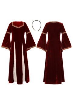 Al Aoyama girls retro medieval girls clothing,palace style trumpet sleeve long dress  - Image 4