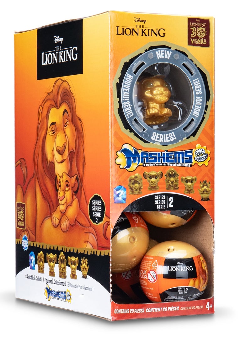 MASHEMS Mash’ems Disney The Lion King Surprise Squishy Toy – Series 2 Capsule Ball (1 Piece Only) Gravity Display | Random Character Collectible for Kids 4+ - Image 2
