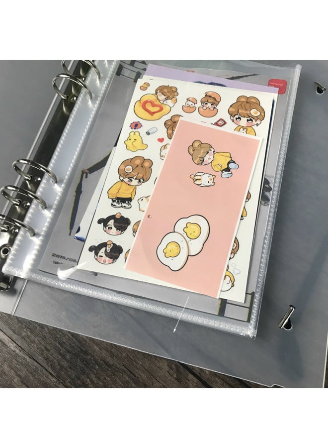 Unity A5 Loose-leaf Book Transparent Pp Inner Page Bag 6 Holes Replaceable Core Photo Storage Bag Portable Bill Material Finishing - Image 3