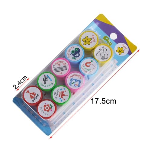 SHAKTISM Smiley Stamp for Kids Set of Emoji Smiley Design Face Stamps for School Craft Pencil Tops Gift for Teacher & Students -10 Pcs Set (Motivational Stamp 10Pc) - Image 5