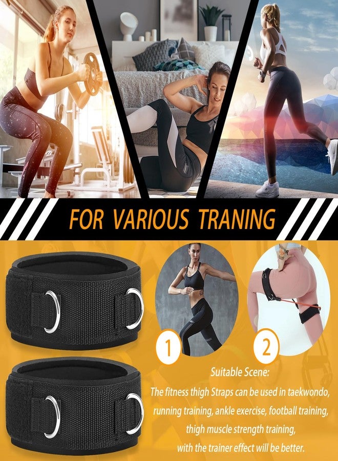 SYIGICE 2D Ring Thigh Strap, High Leg Lift Fitness Exercise Accessories, Adjustable Running Football Training Rope Taekwondo Training Band 1 Pair - Image 4
