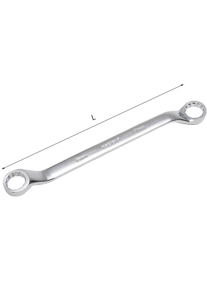 KSEIBI Double Ring Spanner Wrench Set 8- Pc/CLOTH BAG 6x7 - 20x22mm, Chrome Vanadium, For Getting into Tight Spots, Mechanical Engineering, Automotive Repair, Plumbing, DIY Projects and Tightening. - Image 4