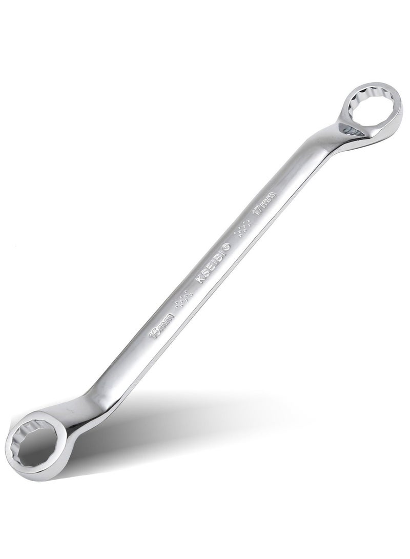 KSEIBI Double Ring Spanner Wrench Set 8- Pc/CLOTH BAG 6x7 - 20x22mm, Chrome Vanadium, For Getting into Tight Spots, Mechanical Engineering, Automotive Repair, Plumbing, DIY Projects and Tightening. - Image 2