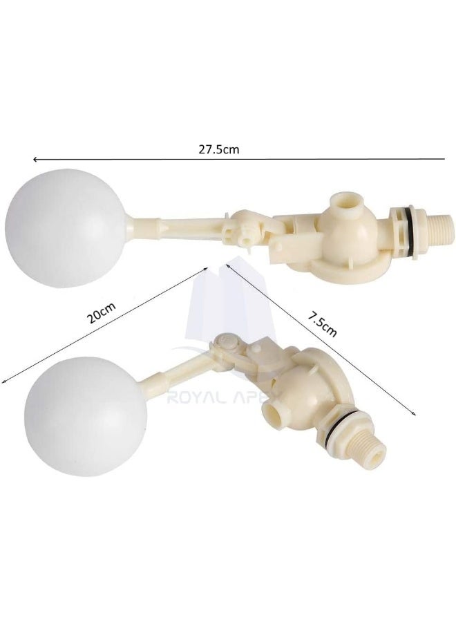 Royal Apex حساس مستوى الماء السائل DN15 صمام عائم قابل للتعديل صمام كرة بلاستيكية لخزان الماء، خزان المياه، برج التبريد، إلخ. - Image 3