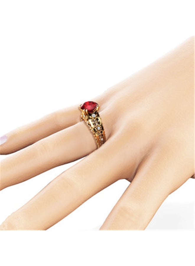 KUYING Original Hollowed Out Carved Diamond Ring With Six Claws Set With Sparkling Main Diamonds - Image 1