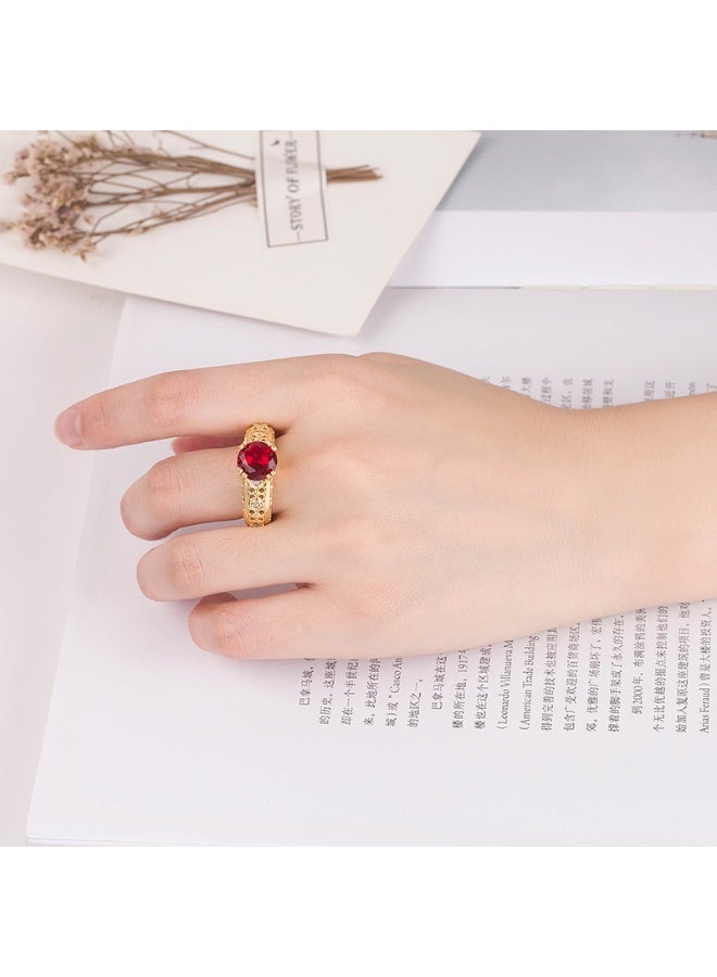 KUYING Original Hollowed Out Carved Diamond Ring With Six Claws Set With Sparkling Main Diamonds - Image 3