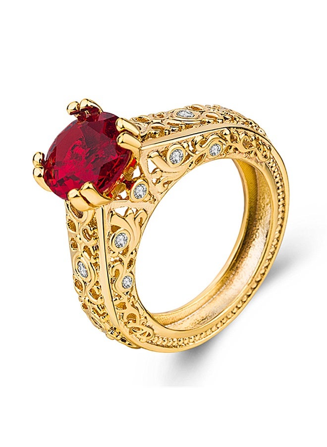 KUYING Original Hollowed Out Carved Diamond Ring With Six Claws Set With Sparkling Main Diamonds - Image 4