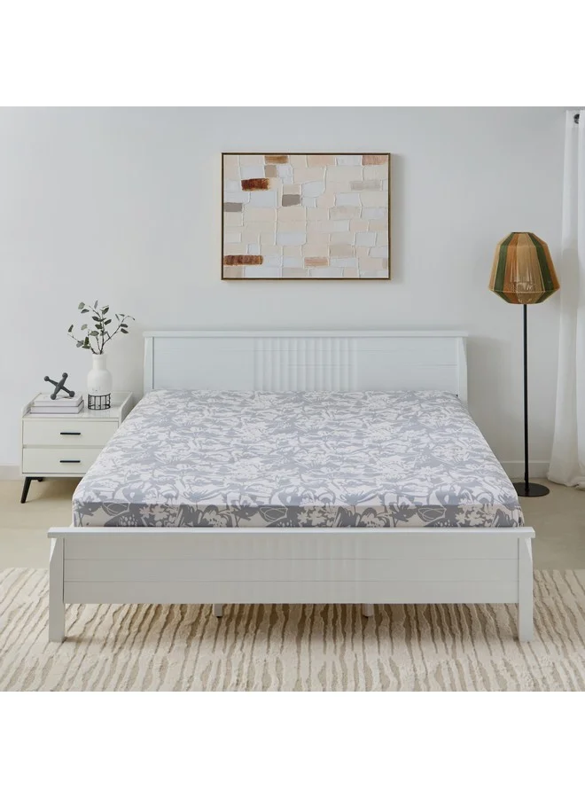 هوم بوكس Aurora Heya Printed Cotton Olympic Queen Fitted Sheet 200 x 33 x 160 cm