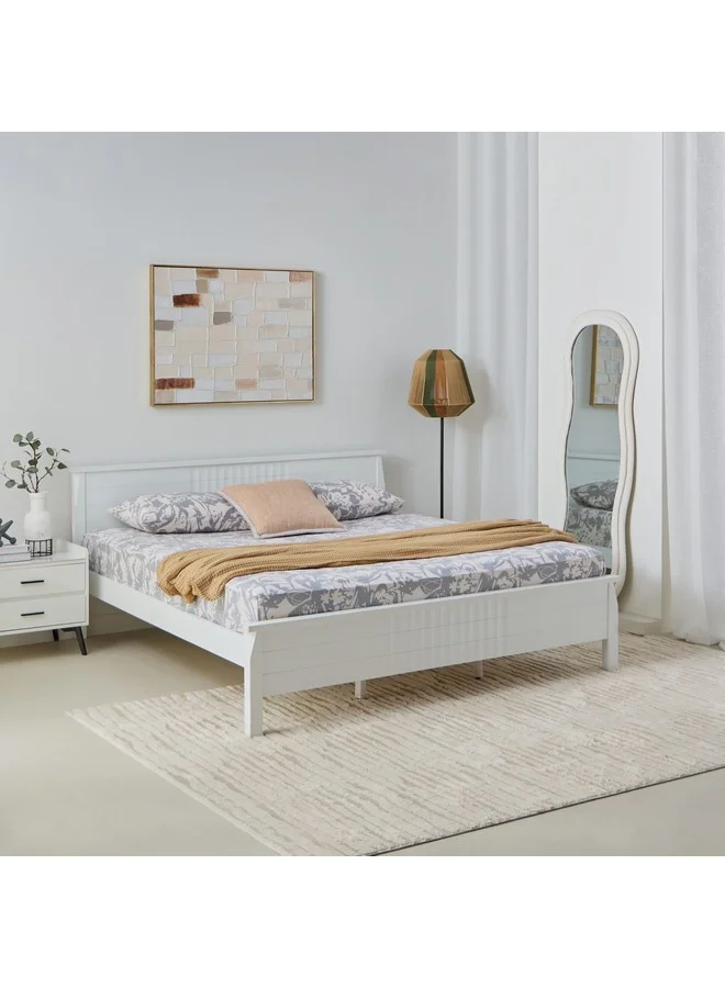 هوم بوكس Aurora Heya Printed Cotton Olympic Queen Fitted Sheet 200 x 33 x 160 cm