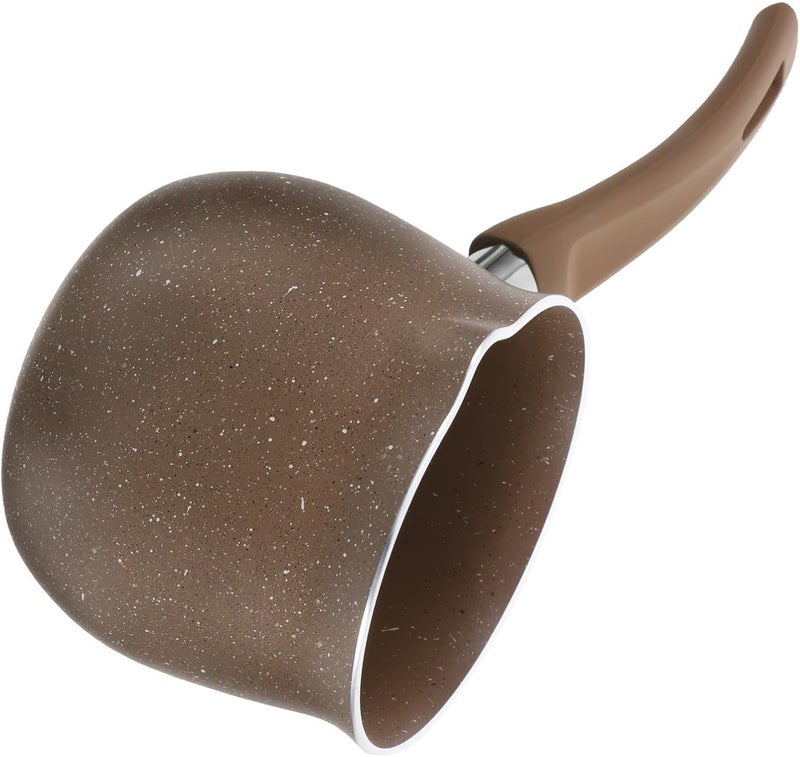 Operitacx Mini Coffee Heating Pot and Milk Saucepan 10cm Non-stick Small Cooking Pan with Pour Spout for Kitchen Cookware, Butter Warmer Suitable for Tea and Chocolate Melting - Image 1