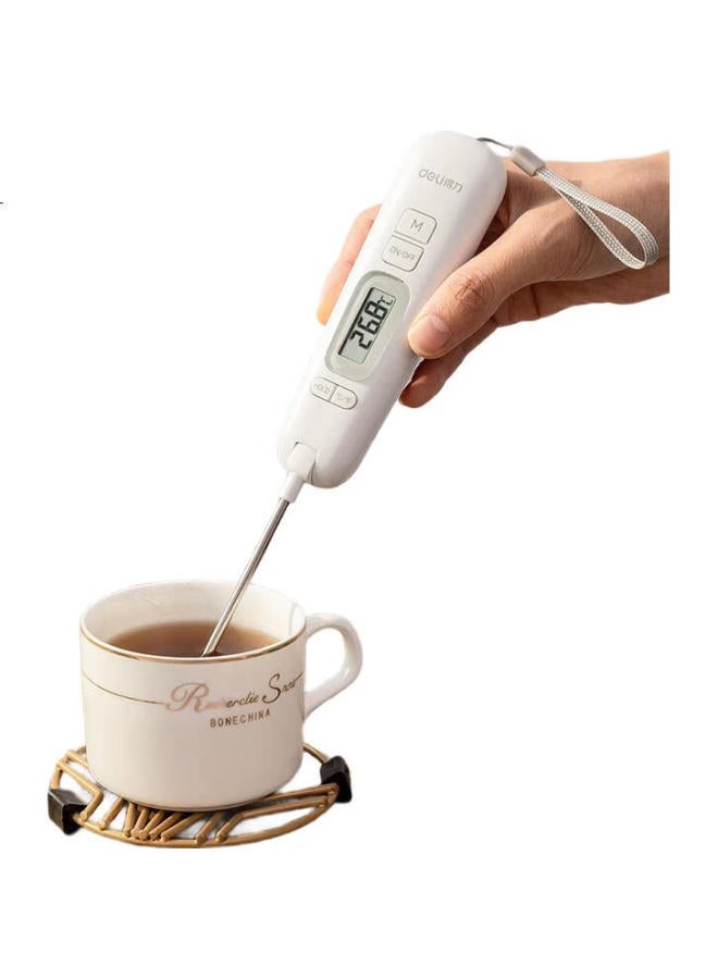 Deli Folding Probe Thermometer For Babies, Liquid Temperature Meter, Electronic Thermometer, White 8899 - Image 1