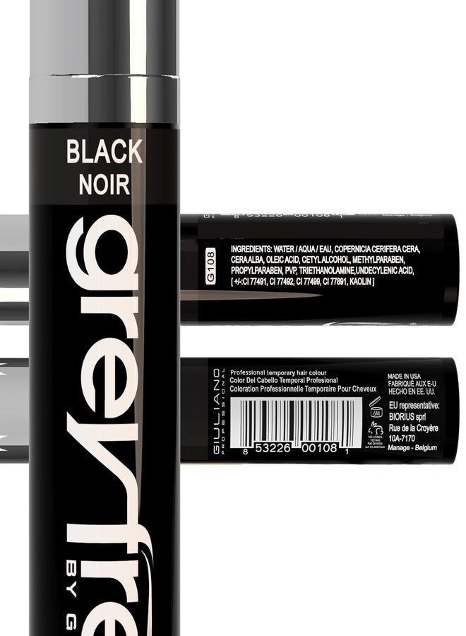 Greyfree Root Touch-Up Hair Mascara Temporary Gray Roots Concealer (BLACK) - Image 4