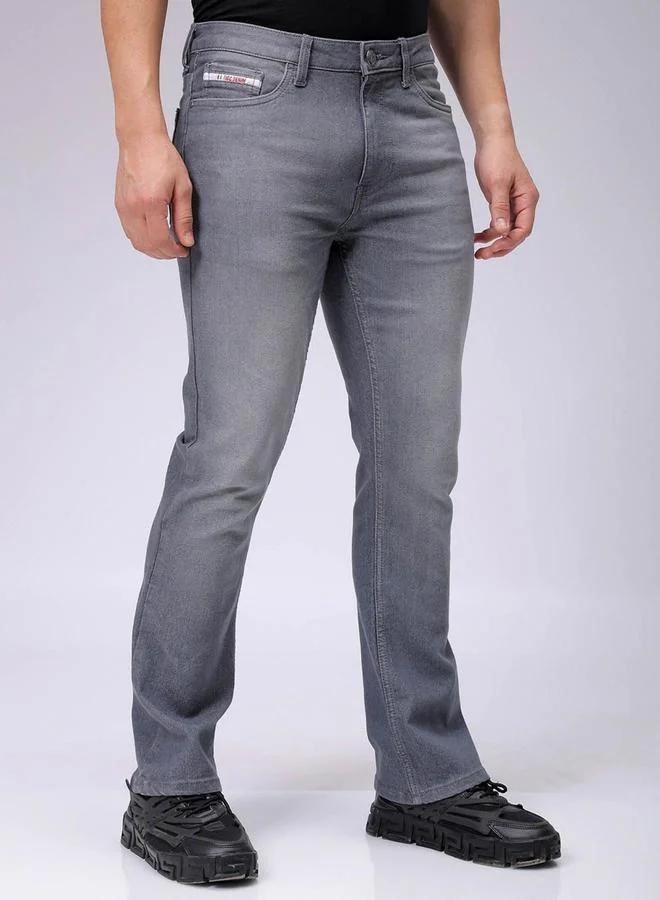 The Indian Garage Co The Indian Garage Co Men Grey Mid Rise Slim Fit Solid Jeans