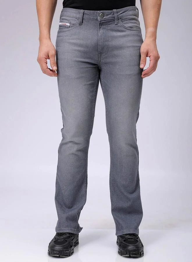 The Indian Garage Co The Indian Garage Co Men Grey Mid Rise Slim Fit Solid Jeans