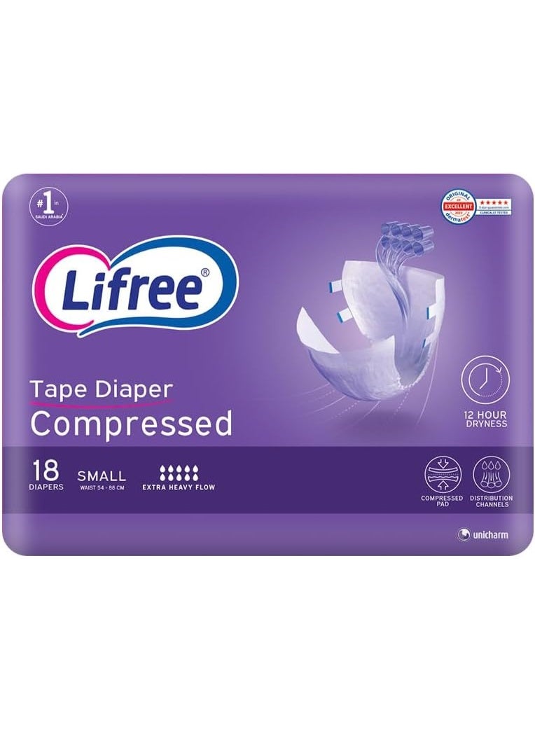 Lifree Adult Diapers Tape Small - 1 X 18 Pac 