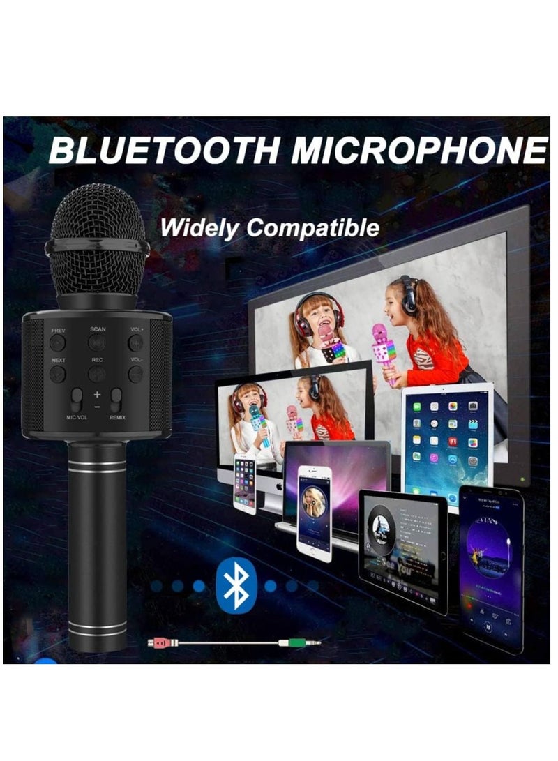 Bluetooth Karaoke Microphone Wireless,Portable Singing Microphone for Kids Adults,Karaoke Machine for Kids Toys,Birthday Gifts Ideas for 3 4 5 6 7 8 9 10 11 12 Year Old Girls Boys Teens - Image 3