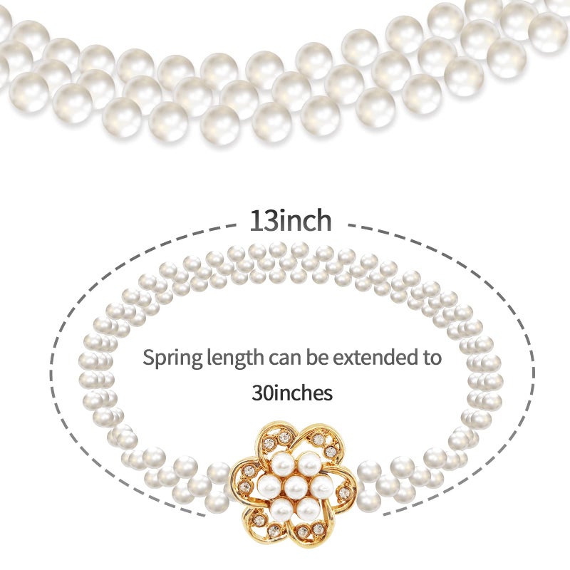 LLPMutu Crystal Pearl Spring Design Curtain Ties - Ties & Holdbacks for Drapes, Modern Style Decorative Flower Hooks - Image 3