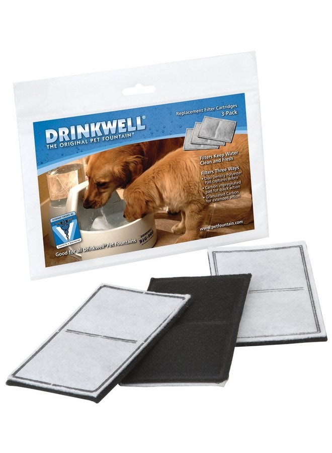 بيت سيف فلتر بديل من الكربون Drinkwell من PetSafe، فلاتر نافورة المياه للكلاب والقطط، عبوة من 3 قطع