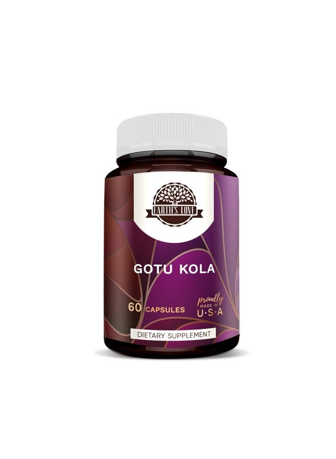 HerbEra Earth's Love - Gotu Kola 60 Capsules, 500 mg, Gotu Kola (Centella Asiatica) Dried Herb (60 Capsules) - Image 1