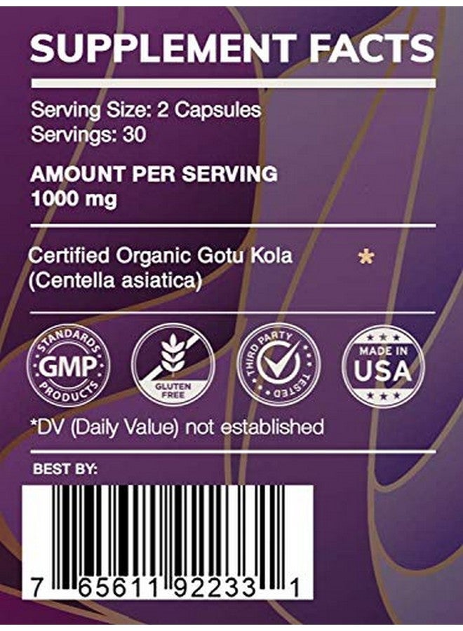 HerbEra Earth's Love - Gotu Kola 60 Capsules, 500 mg, Gotu Kola (Centella Asiatica) Dried Herb (60 Capsules) - Image 2