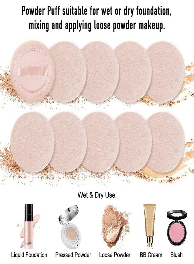 Ghelonadi Powder Puff Cosmetic Foundation Foam Puff Soft Cotton Sponge for Women and Men Face Neck Makeup Brush Tools - 3 pc, Multi. - Image 5
