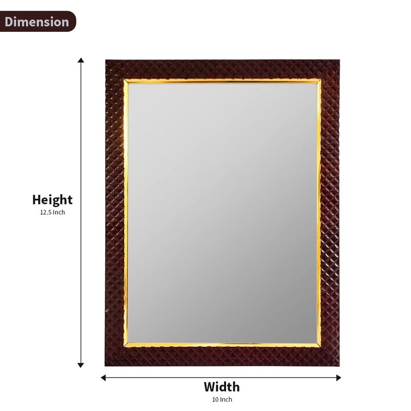 Pooja Ghar Pooja Ghar Laxmi ji Red Saree Golden Photo Frame for Puja Room Temple WorshipWall HangingGiftHome Decor 10 x 125 Inch - Image 4