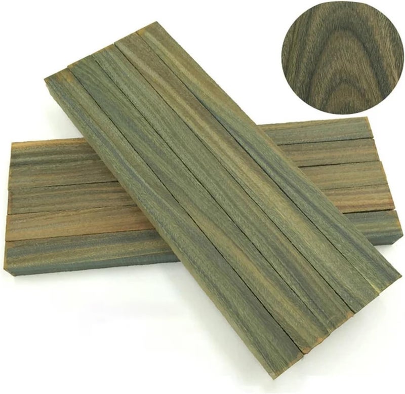 Natural Green Sandalwood Handmade Solid Wood DIY Carving Material Sandalwood Crafts Making Logs Wooden Crafts(6x4x1cm 5pcs) - Image 2