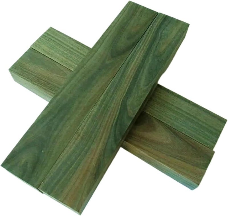 Natural Green Sandalwood Handmade Solid Wood DIY Carving Material Sandalwood Crafts Making Logs Wooden Crafts(6x4x1cm 5pcs) - Image 3