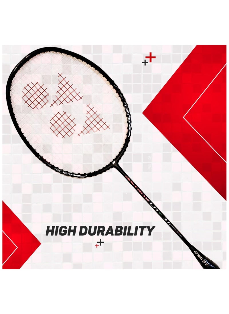 Yonex Astrox Lite 37i Graphite Badminton Racquet | 30 lbs Tension | Lightweight | Isometric Head Shape | Solid Frame & Slim Shaft | Black, Standard, G4 5U Grip  - Image 2