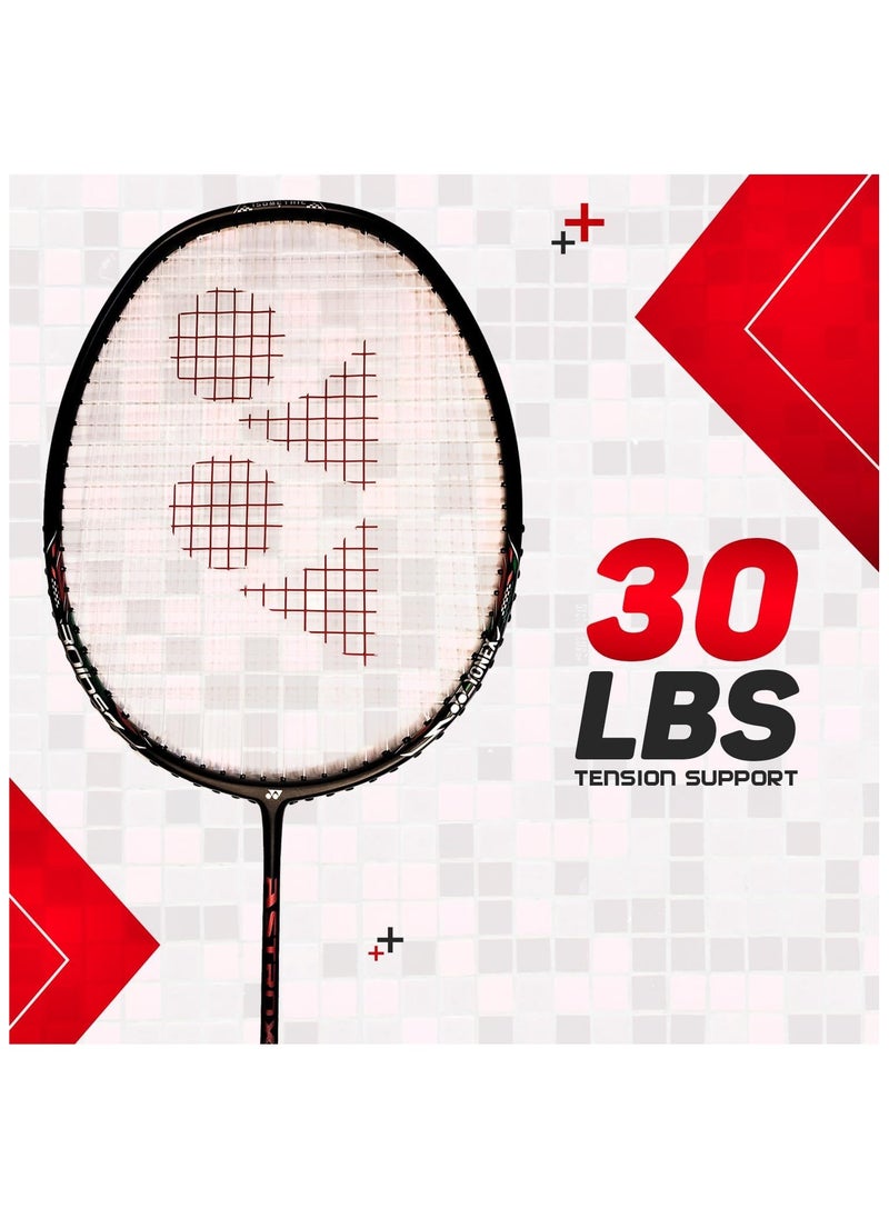 Yonex Astrox Lite 37i Graphite Badminton Racquet | 30 lbs Tension | Lightweight | Isometric Head Shape | Solid Frame & Slim Shaft | Black, Standard, G4 5U Grip  - Image 3