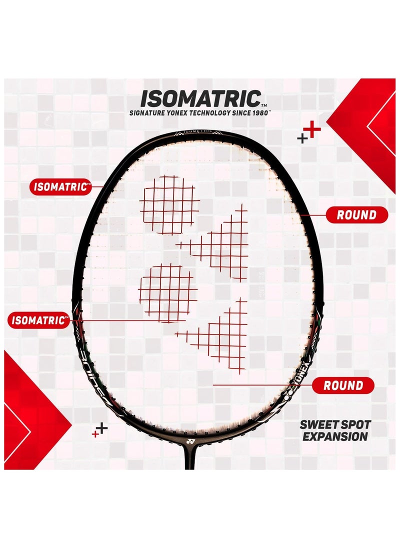 Yonex Astrox Lite 37i Graphite Badminton Racquet | 30 lbs Tension | Lightweight | Isometric Head Shape | Solid Frame & Slim Shaft | Black, Standard, G4 5U Grip  - Image 4