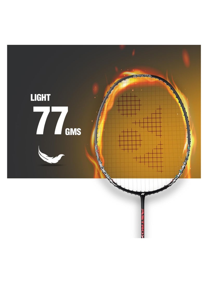 Yonex Astrox Lite 37i Graphite Badminton Racquet | 30 lbs Tension | Lightweight | Isometric Head Shape | Solid Frame & Slim Shaft | Black, Standard, G4 5U Grip - Image 4