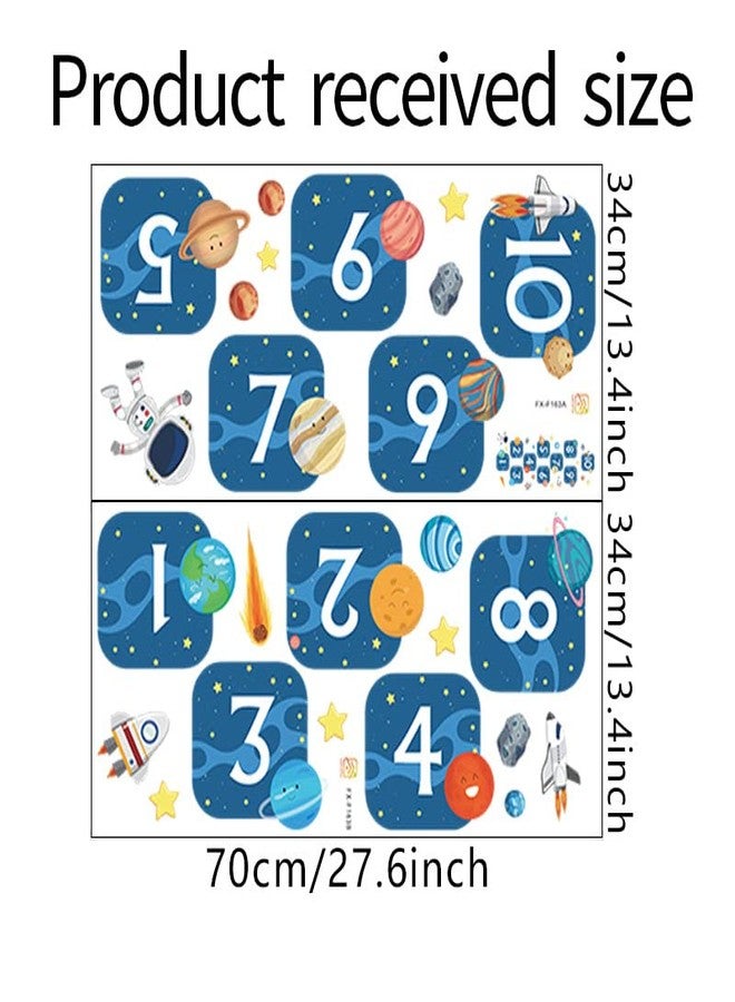 MAAGHI Number Hopscotch Game Floor Decor Stickers, Creative Cartoon Decoration Wallpaper Sticker, DIY Digital Grid Game Wall Decor for Baby Kids Room Bedroom (Blue)-Self-Adhesive - Image 4
