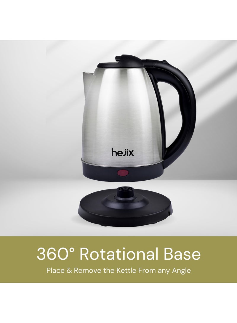  حىجيقس Electric Kettle 1.8 L, 1500 W Fast Boiling Stainless Steel Kettle with Auto Shut-Off, Boil-Dry Protection, 360° Rotating Base, Cordless Convenience, Perfect for Tea, Coffee & Hot Beverages - Image 4