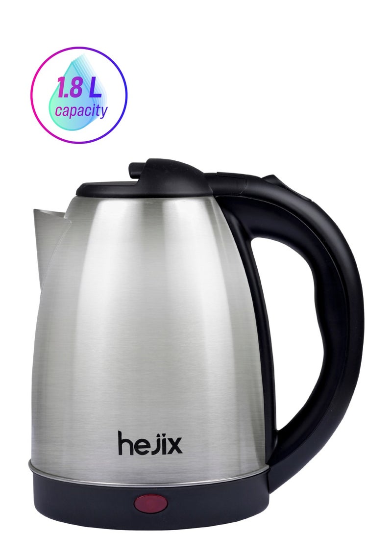  حىجيقس Electric Kettle 1.8 L, 1500 W Fast Boiling Stainless Steel Kettle with Auto Shut-Off, Boil-Dry Protection, 360° Rotating Base, Cordless Convenience, Perfect for Tea, Coffee & Hot Beverages - Image 1
