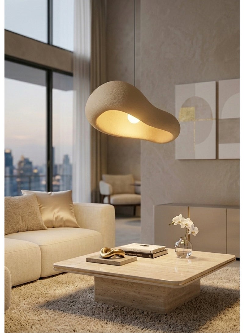 Dune Flow Organic Pendant Light – Handcrafted Fiberglass Hanging Lamp, Modern Sculptural Ceiling Light for Dining Room, Living Room & Contemporary Interiors, D36 x L70 x H24 cm - Image 2