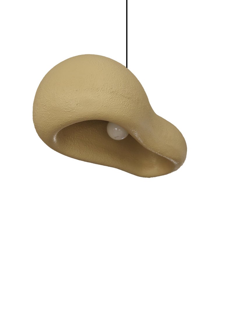 Dune Flow Organic Pendant Light – Handcrafted Fiberglass Hanging Lamp, Modern Sculptural Ceiling Light for Dining Room, Living Room & Contemporary Interiors, D36 x L70 x H24 cm - Image 4